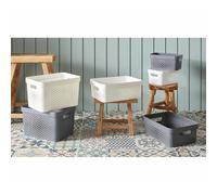 Curver – Bac de rangement Infinity 4,5 L – Gris anthracite – 26 x 18 x 12 cm – Plastique recyclé