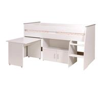 Lit combiné pour enfants avec détails blancs 90 x 200 cm – sommier tapissier inclus