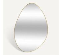 Atmosphera - Miroir Mural Organique Roman Doré - 60 x 40 cm - Fixation Horizontale ou Verticale - pour Entrée, Chambre, Salon