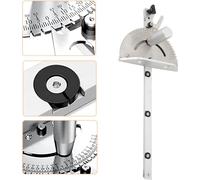 Butée angulaire - Pour scie circulaire à table et table de fraisage - Alliage d'aluminium - Butée angulaire réglable - Échelle de précision - Poignée ergonomique - Argent
