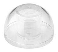 Butée de porte adhésive flexible - semi-sphere - transparent - 4 x 2,7 cm -