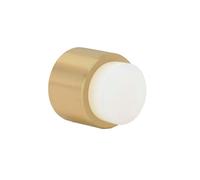 Butée De Porte AdhéSive Pour Mur|Ø 28x28 mm | Caoutchouc Blanc| Laiton Finition Mate| Forte AdhéSion| 100% fonctionnel| EVI Herrajes Mod. I-198/28-BTPM-LMT