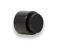 Butée De Porte AdhéSive Pour Mur Ø 28x28 mm Caoutchouc Noir Acier Inoxydabl Laqué Noir Forte AdhéSion 100% fonctionnel EVI Herrajes Mod. I-198/28-TPM-NG