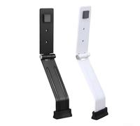 Butée de porte en caoutchouc robuste sans perçage Pédale en acier inoxydable pour la maison et le bureau 125 mm (blanc)