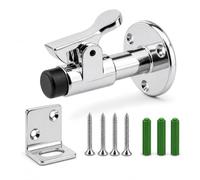 Butée de porte en magnésium - Pour clôture marine et jardin - Coupe-vent | Butée de porte murale en caoutchouc, support de porte lourd, anti-corrosion, montage à vis, étrier en L inclus