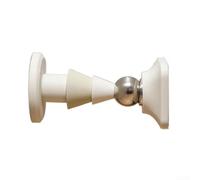Butée de porte en silicone avec ventouse puissante et aimant intégré - Support de porte antidérapant et sans clous pour carrelage, bois, verre et marbre - Silencieux (blanc)