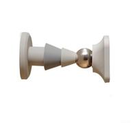 Butée de porte en silicone avec ventouse puissante et aimant intégré - Support de porte antidérapant et sans clous pour carrelage, bois, verre et marbre - Silencieux (gris)