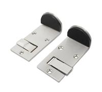 Butée de porte extérieure en acier inoxydable | Lot de 2 cales de sécurité antidérapantes avec coussinets en caoutchouc pour salle de telier, hôtel, porche, cuisine