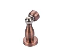 Butée de porte magnétique en bronze - Fixation au sol - Aimant robuste | Loquet de porte magnétique robuste à fixation murale au sol (rouge)