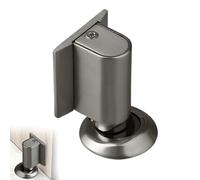 Butee de Porte Magnetique Métal, Butée de Porte Murale Intérieure, Butée de Porte Magnétique Solide, Arret de Porte Magnétique, Avec Adhésif Et Vis (Gris)