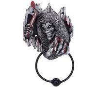 Nemesis Now Heurtoir de Porte Iron Maiden Killers 21,5 cm, résine, Argent, Produit sous Licence Officielle Iron Maiden, heurtoir de Porte Eddie, Anneau en métal lesté, moulé dans la Meilleure résine
