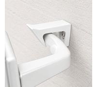 Butée de porte pour poignées de porte - Protection murale silencieuse en caoutchouc flexible - Crochet anti-rayures et anti-chocs - Empêche les dommages au mur (blanc)