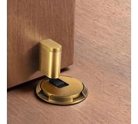 Butée de porte réglable en zinc très résistante Noir | Mécanisme push-to-lock, maintien sûr, pas de glissement traditionnel, portes lourdes, arrêt fiable