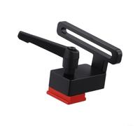 Butée de rail en T en aluminium réglable pour scie à onglet pour gabarits de travail du bois, dispositif de limitation de rail de guidage de précision, 85 x 48 mm (noir)