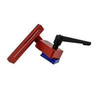 Butée de rail en T réglable en aluminium pour scie à onglet pour gabarits de travail du bois, dispositif de limitation de rail de guidage de précision, 85 x 48 mm (rouge)