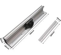 Butée de table de fraisage pour le travail du bois - Profilé en alliage d'aluminium de 70 cm - Rail à rainure en T de 30 cm - Pinces coulissantes - Capot de protection pour fraise