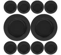 Butée de Tirelire Ronde en Caoutchouc Noir, Lot de 10 Pièces | Réutilisable, Toucher Lisse et Entretien Facile, pour Boîte D’épargne et Fond de Dépôt