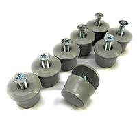 Butée de volet roulant - 40 mm / 28 mm / 13 mm - Fermée - Protection contre les insectes, les guêpes ou ouverte, blanc ou gris avec Vis et rondelle (4 paires 13 mm (15 mm) gris fermé).