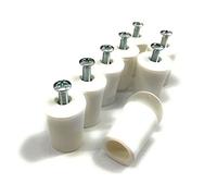 Butée de volet roulant 40 mm/28 mm fermé/ouvert, blanc ou gris avec Vis et rondelle (4 paires de 28 mm blanc ouvert).