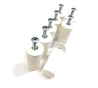 Butée de volet roulant 40 mm/28 mm fermé/ouvert, blanc ou gris avec Vis et rondelle (4 paires de 40 mm blanc fermé).