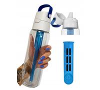 Dafi Gourde Filtrante SOLID, 1 Filtre à Charbon Actif, Bleu 0,7 L - Sans BPA Bouteille d'eau, Filtre le Chlore et autres contaminants - Gourde Sport, Gourde Paille, Bouteille d'eau de Sport