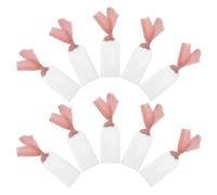 BUTIFULSIC 10pièces Lot de Étiquettes Acryliques Transparentes Réutilisables Ruban pour Mariage Marque-place Suspendu Panneau Réservation Chaises Carte Nom DIY pour Fêtes et Célébrations