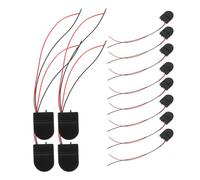 BUTIFULSIC 12 Pièces Boîtier pour Mini Pile Bouton, Porte-Pile Bouton Couvercle à Charnière, 1 Compartiment, Interrupteur Intégré, Abs/cuivre, Noir, Installation Simple
