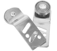 BUTIFULSIC 1paire Poulie Inox pour Porte Coulissante Axe Poulie Métallique Angulée pour Armoires Guide Stable et Silencieux pour Portes de Placard Haute Capacité de Charge Système