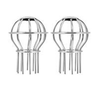 BUTIFULSIC 2 Pièces Crépine de Gouttière en Acier Inoxydable Argenté pour Toits et Jardins, Protection Anti-blocage Haute Dureté et Filtre de Drainage