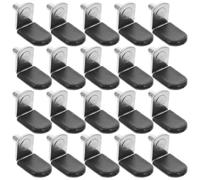 BUTIFULSIC 30 Pièces Goupille de Support D’étagère en Fer Caoutchouc | Manchon Antidérapant Noir, Pose Simple, pour Placards, Bibliothèques et Armoires