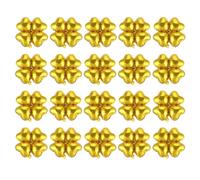 BUTIFULSIC 50 Ballons en Aluminium Or de Coeur et Trèfle à Quatre Feuilles, Sécurisés et Résistants, Décoration pour Mariage et Fêtes