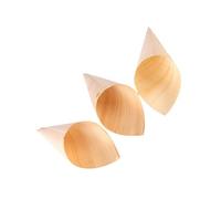 BUTIFULSIC 50 Pièces Cornets de Glace Jetables en Bois pour Fête et Mariage, Coupes Coniques et Pratiques pour Apéritifs et Desserts