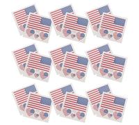 BUTIFULSIC 60 Pièces Autocollants Visage Drapeau Américain en Papier pour Fêtes Patriotiques, Facile à Coller, Design Polyvalent pour Hommes et Adolescents Lors du 4 Juillet et Memorial Day