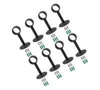 BUTIFULSIC 8 Pièces Support de Tringle à Rideaux Plafond en Acier Inoxydable Noir, Facile à Utiliser, pour Barre de Diamètre 25mm, Fixation Solide pour Salle de Bain