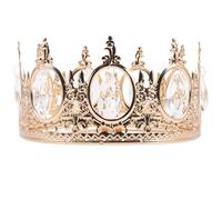 BUTIFULSIC Accessoire de Lampe de Plafond Couronne en Cristal Style Vintage Français Armature Métallique Tressée pour Décoration Intérieure Élégante