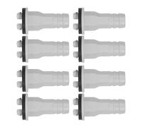 BUTIFULSIC Adaptateur de Connecteur de Climatiseur pour Camping, 8 Pcs, Raccord de Tuyau de Condensat en Plastique Anneau en Caoutchouc, Installation Facile pour Unités Mini Split