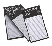 BUTIFULSIC Bloc-notes Pack de 3 pour Porte de Réfrigérateur Magnétique Noir Dos Aimanté Complet et Papier Résistant à L'usure, Style Rustique Moderne Blocs-notes Pratiques