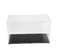 BUTIFULSIC Boîte de Présentation Transparente Rectangulaire Minimaliste à Domicile pour Collectionneurs en Acrylique avec Base Noire, Étui Anti-poussière pour Casquettes de Baseball