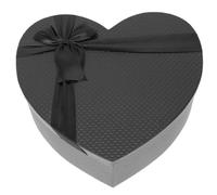 BUTIFULSIC Boîte Présent en Papier Noire de Cœur pour Emballage de Fleurs et Présents, Saint-valentin, Mariage ou Demande en Mariage