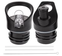 BUTIFULSIC Bouchon de Bouteille sans Saveur en Plastique Noir 2pcs Couvercle Buse D'aspiration Portable Randonnée et Usage Quotidien