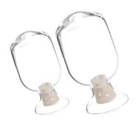 BUTIFULSIC Bouteilles en Verre Couvercles 2pcs, Capacité 250ml et 125ml, Structure Stable en Verre et Caoutchouc, Design Simple pour Décoration Intérieure et Usage Professionnel