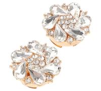 BUTIFULSIC Cache-boutons Amovibles en Alliage et Cristaux Or, 2pcs, Style Élégant et Pratique, Protège les Manches de Chemise, pour Décoration DIY et Voyage