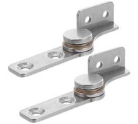 BUTIFULSIC Charnières à Friction Design de Charnière de Positionnement en Acier Inoxydable 304, 2pcs avec Arrêt de Porte à Tout Angle, Finition Métal Argenté pour Meubles et Armoires