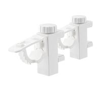 BUTIFULSIC Crochet pour Porte-Serviettes en Plastique Blanc, Support Robuste sans Outil, 2pcs pour Tringles à Rideaux Stables, pour Bureaux et Bibliothèques