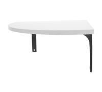 BUTIFULSIC Étagère Murale d'angle en Bois Blanc, Étagère Courbée Triangulaire, Gain de Place et Installation Facile pour Salle de Bain et Décoration Intérieure