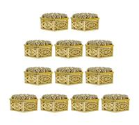 BUTIFULSIC Lot de 12 Coffrets Décoratifs Multifonctions en Plastique Doré 6x3 Cm, Boîtes à Bonbons Légères et Pratiques pour Mariage, Fête D'anniversaire et Rangement D’accessoires