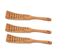 BUTIFULSIC Lot de 3 Pelles en Bois à 24 Trous Résistantes à Haute Température, Ustensiles Cuisine pour Cuisson et Filtration, pour Maison, Restaurant et Préparation Culinaire Professionnelle