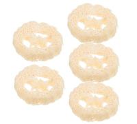 BUTIFULSIC Lot de 5 Porte-savons en Luffa Naturel Beige, Support Solide et Absorbant pour Savonnette, Forme Simple et Naturelle, Accessoire Pratique pour Salle de Bain et Décoration Créative