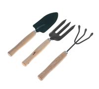 BUTIFULSIC Outils de Jardinage pour Ameublir Le Sol et Rempoter Ensemble de 3 en Acier Inoxydable Noir Pelle, Râteau et Transplantoir Couleur Aléatoire pour Plantes