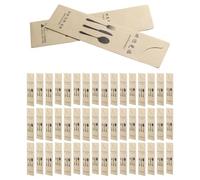 BUTIFULSIC Paquet à Couverts Porte Couverts Sûr et Fiable en Papier Kraft 100 Pièces pour Fourchettes et Couteaux de Table , pour Banquet et Fête D'anniversaire